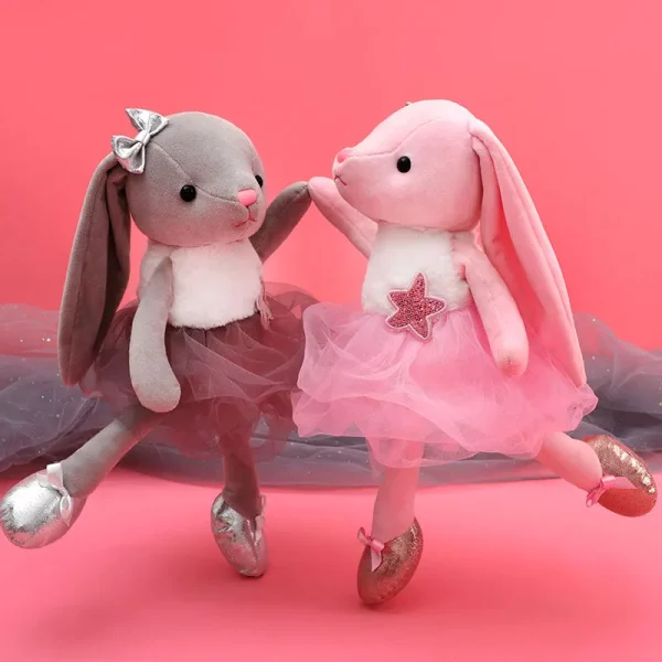 Peluche lapin de ballet en peluche douce et sûre. Idéal pour les moments de repos, de câlins ou de sommeil. Convient dès la naissance.