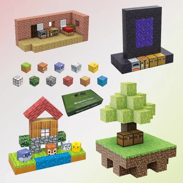 Jeu de constructions magnétiques : initiez vos enfants aux concepts STEM tout en stimulant leur imagination et leur motricité dès 3 ans.