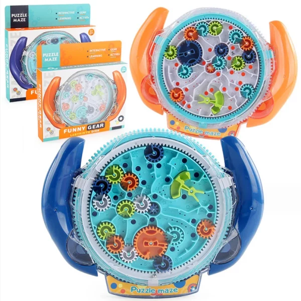 Jeu éducatif de labyrinthe portatif pour enfants. Stimule la motricité fine, la logique et la concentration. Jouet sûr et durable en ABS, adapté dès 3 ans.