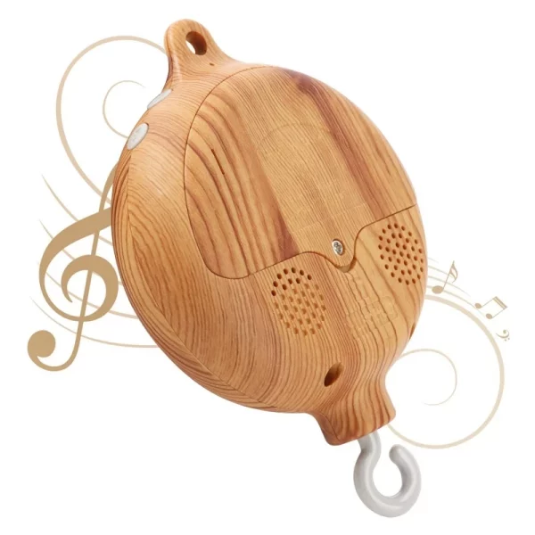 Boîte à musique mobile pour berceau/poussette : apaisante et éducative, avec 35 mélodies, rotation à 360° et volume ajustable. Parfait pour les bébés dès la naissance.