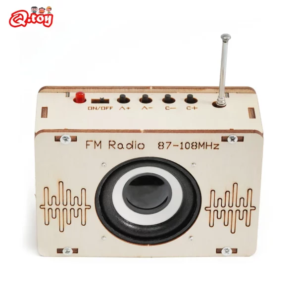 Kit DIY Radio en bois STEM : initiez les enfants aux principes de la physique et des ondes radio à travers un projet éducatif captivant dès 8 ans. Certifié CE.