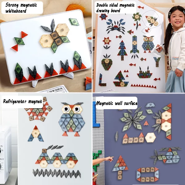 3 jeux de reproduction éducatifs pour enfants, idéaux pour développer la motricité fine, la concentration et les compétences spatiales tout en s’amusant.