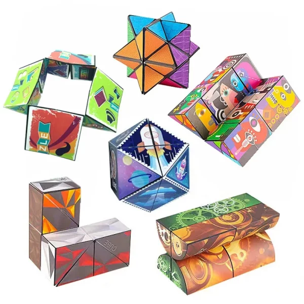 Fidget cube magique 3D pour enfants et adultes. Anti-stress, ludique et éducatif, stimule la logique et la motricité. Jouet compact et certifié CE.