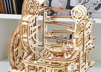 Circuit mécanique 3D en bois