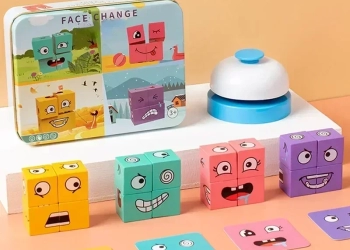 Jeu de blocs changement de visages